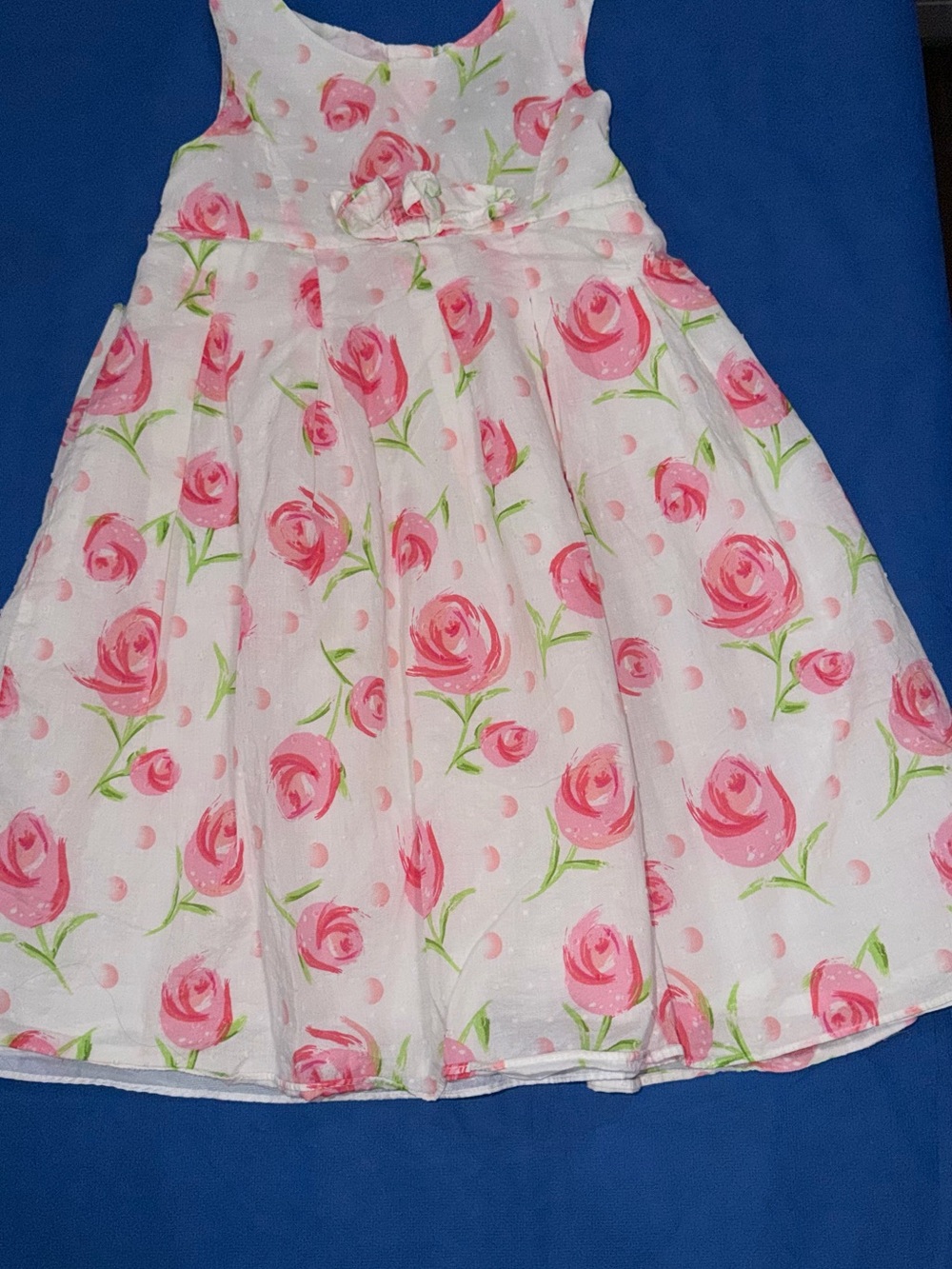 George Pink and Green Floral Girls' Formal Dress